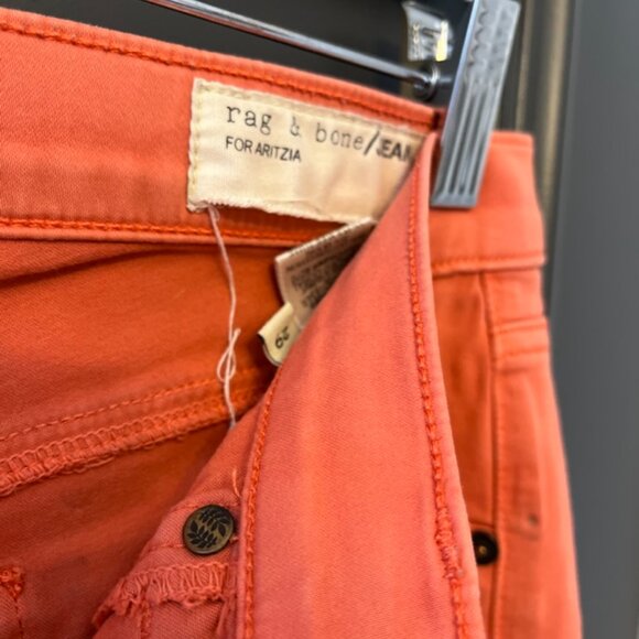 Salmon red Rag + Bone stretchy legging denim for Aritzia, size 29 - Picture 4 of 4